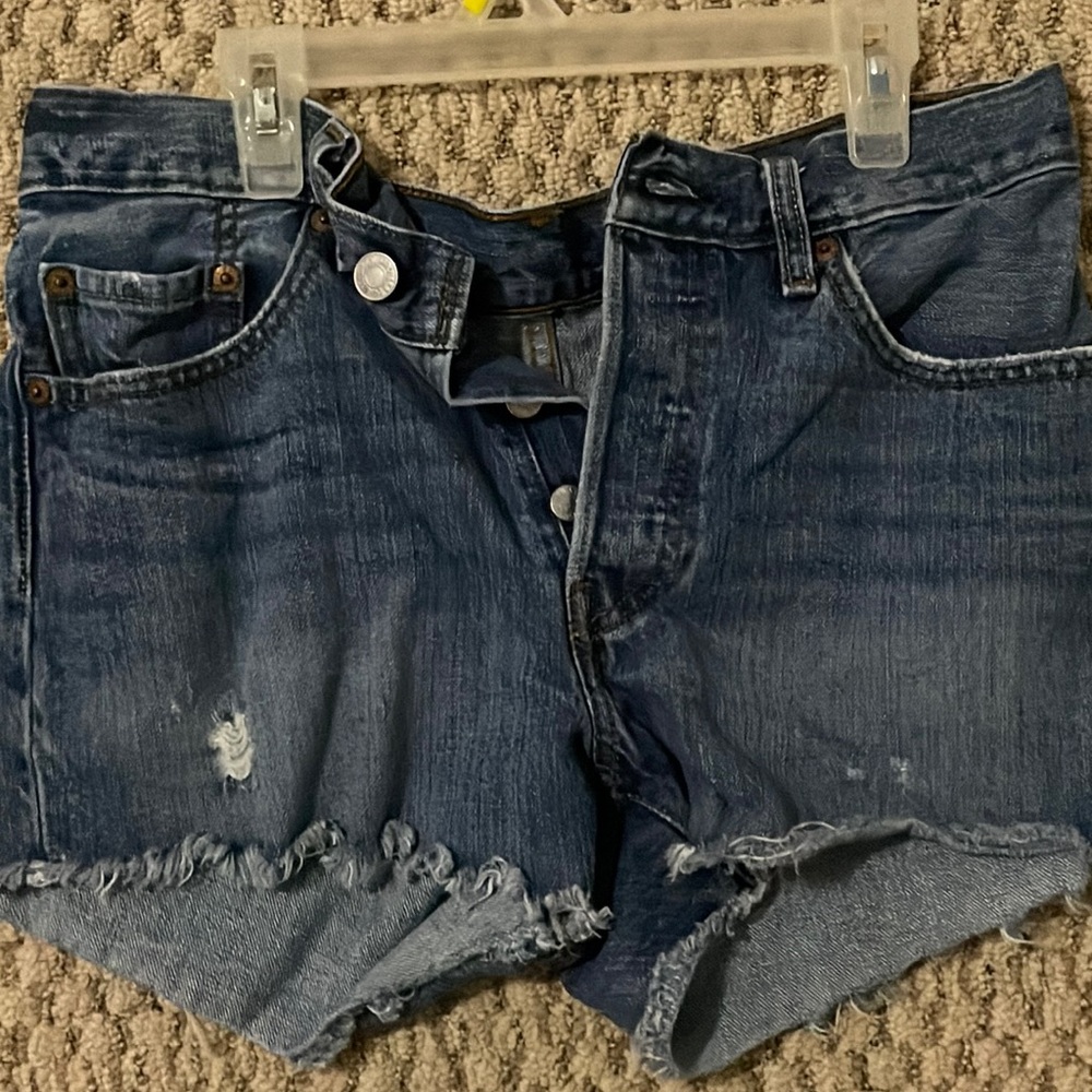 Levi’s booty shorts. Blue Jean